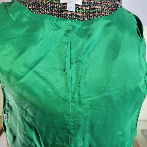 Womans Anne Taylor Loft Petites Cropped Wool Blend Blazer/Jacket Size 0 petitie - Picture 9 of 11